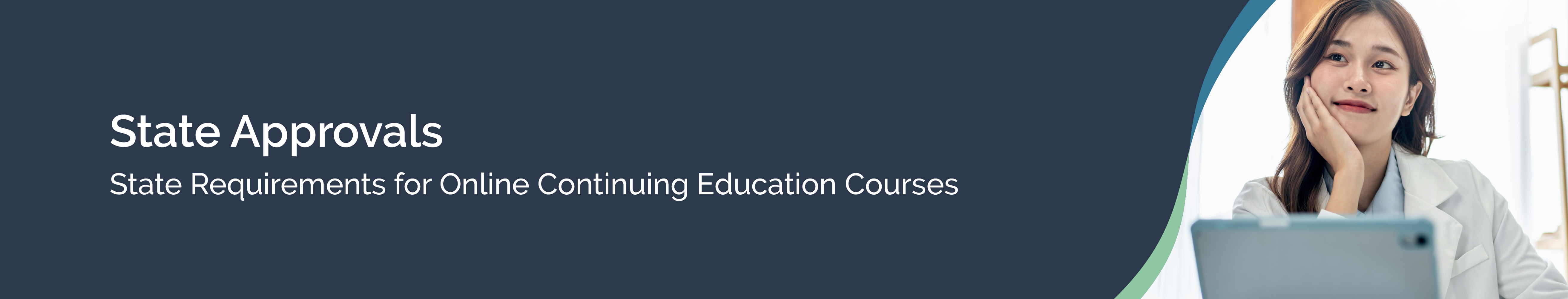 image of a young female health professional thinking in from of a computer